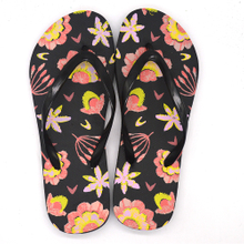  Fashion New Printed Female Rubber Sandals Custom Flip Flops Manufacturers 