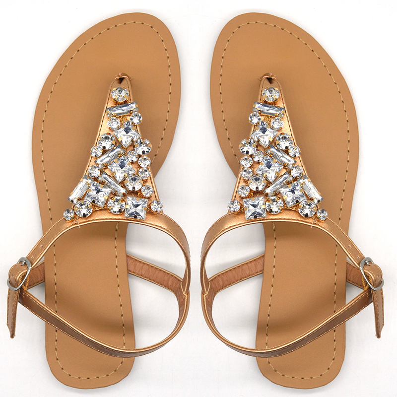 New Arrival Rhinestone Embellished Ladies Fashion Sandal