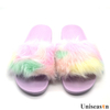 Hot Sale Girl's Furry Slides Footwear Fur Slippers for Girl