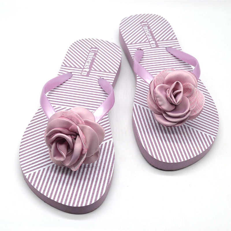 New Design Girls Fancy Flip Flops Rubber Slippers Summer Sandals Custom Logo 