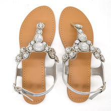 2019 New Bohemian Fashion Ladies Design Sandals Flat Women Diamond Sandals Summer Beach Diamond Sandals