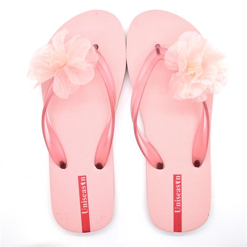  Hot Sales Flip Flops with Flower Beach Rubber Slippers Women Sandals 